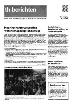 Voorzijde van magazine: TH berichten 38 - 9 juni 1972