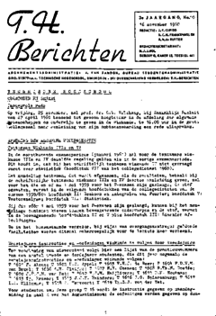 Voorzijde van magazine: TH berichten 10 - 16 november 1960