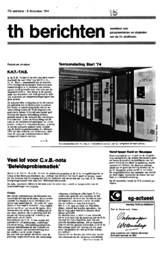 Voorzijde van magazine: TH berichten 15 - 6 december 1974