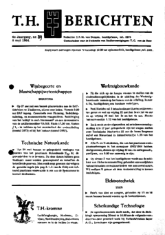 Voorzijde van magazine: TH berichten 29 - 8 mei 1964