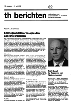 Voorzijde van magazine: TH berichten 42 - 29 juni 1973