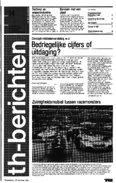 Voorzijde van magazine: TH berichten 14 - 25 november 1983