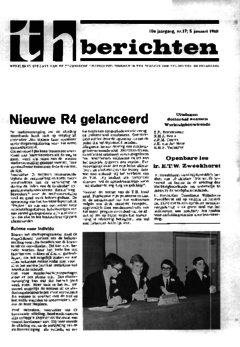 Voorzijde van magazine: TH berichten 17 - 5 januari 1968