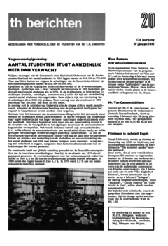 Voorzijde van magazine: TH berichten 20 - 29 januari 1971