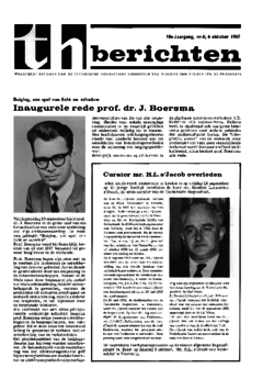 Voorzijde van magazine: TH berichten 6 - 6 oktober 1967