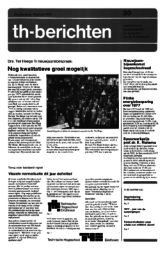 Voorzijde van magazine: TH berichten 20 - 6 januari 1978