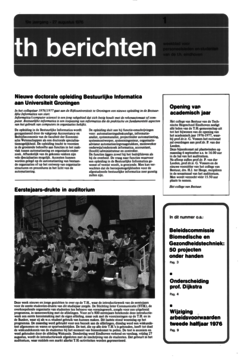 Voorzijde van magazine: TH berichten 1 - 27 augustus 1976