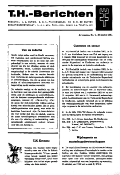 Voorzijde van magazine: TH berichten 5 - 20 oktober 1961