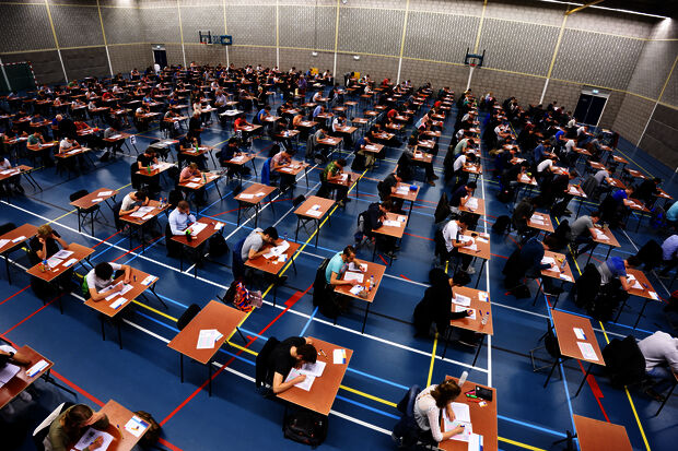 Taking exams on the campus