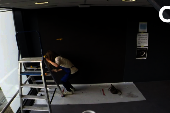 Hier is te zien in een time laps hoe een muurschildering tot stand komt. Video | Frits van Otterdijk
