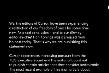 We, the editors of Cursor, have been experiencing a restriction of our freedom of press for some time now. As a sad conclusion ...