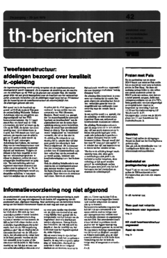 Voorzijde van magazine: TH berichten 42 - 29 juni 1979