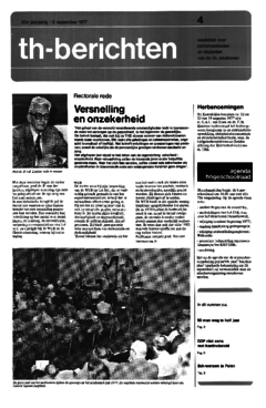 Voorzijde van magazine: TH berichten 4 - 9 september 1977