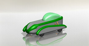 Eerste impressie van de 'EM01'. tu/ecomotive elektrische auto