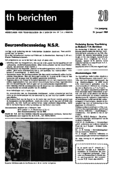 Voorzijde van magazine: TH berichten 20 - 31 januari 1969