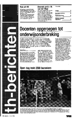 Voorzijde van magazine: TH berichten 32 - 4 mei 1984