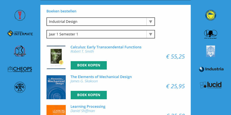 Een mock-up van de website.