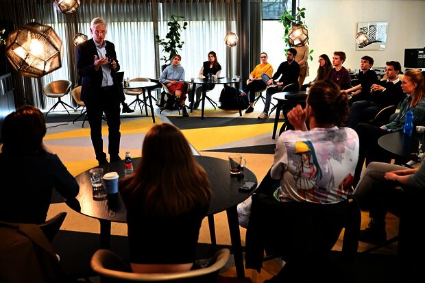 Students and rector Baaijens look to the future