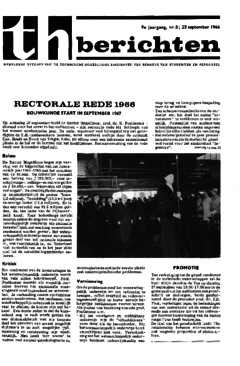 Voorzijde van magazine: TH berichten 3 -  23 september 1966