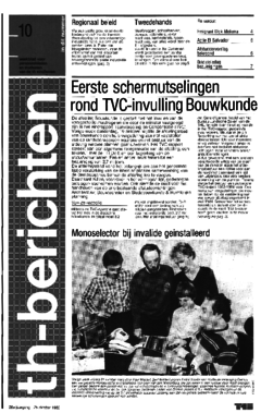 Voorzijde van magazine: TH berichten 10 - 28 oktober 1983