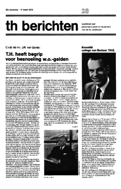 Voorzijde van magazine: TH berichten 28 - 12 maart 1976