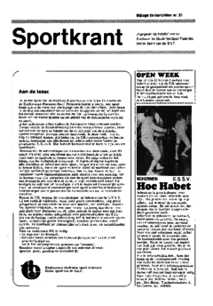 Voorzijde van magazine: TH berichten 21 sportkrant - 8 februari 1974