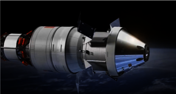 Artists' impression van de Deep Space Gateway, de opvolger van het International Space Station (ISS).