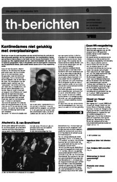 Voorzijde van magazine: TH berichten 6 - 28 september 1979