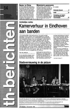 Voorzijde van magazine: TH berichten 14 - 16 november 1984