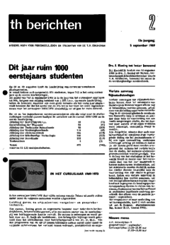 Voorzijde van magazine: TH berichten 2 - 5 september 1969