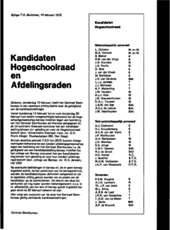 Voorzijde van magazine: TH berichten 23 bijlage - 14 februari 1975