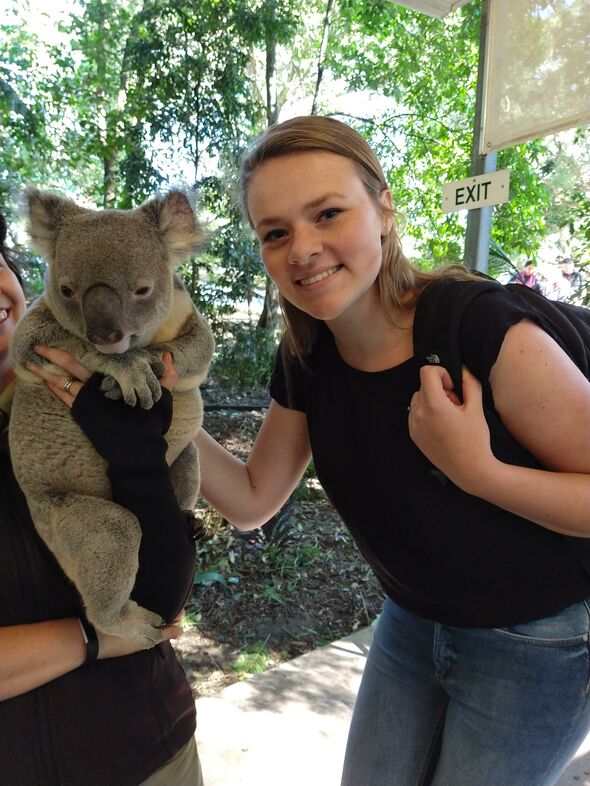 Sanne bij Lone Pine Koala Sanctuary. Foto | privé-archief Sanne van Hoogstraten