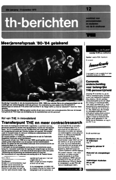 Voorzijde van magazine: TH berichten 12 - 9 november 1979