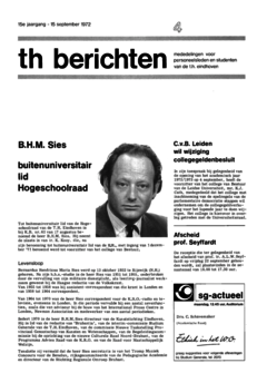 Voorzijde van magazine: TH berichten 4 - 15 september 1972