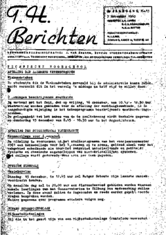 Voorzijde van magazine: TH berichten 13 - 7 december 1960