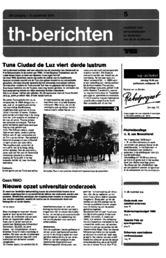 Voorzijde van magazine: TH berichten 5 - 21 september 1979