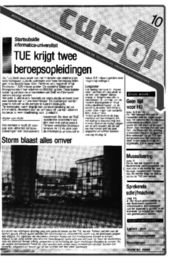 Voorzijde van magazine: Cursor 10 - 24 oktober 1986