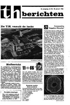Voorzijde van magazine: TH berichten 20 - 28 januari 1966