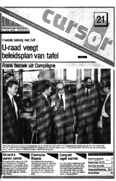 Voorzijde van magazine: Cursor 21 - 20 januari 1989