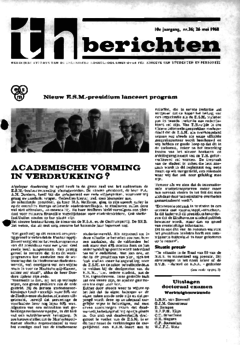 Voorzijde van magazine: TH berichten 36 - 26 mei 1968