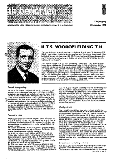 Voorzijde van magazine: TH berichten 8 - 23 oktober 1970