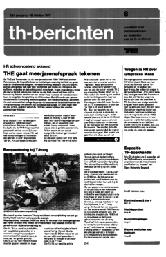 Voorzijde van magazine: TH berichten 8 - 12 oktober 1979