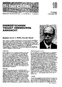 Voorzijde van magazine: TH berichten 10 - 6 november 1970