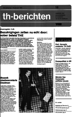 Voorzijde van magazine: TH berichten 18 - 15 januari 1982