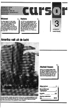 Voorzijde van magazine: Cursor 3 - 8 september 1989