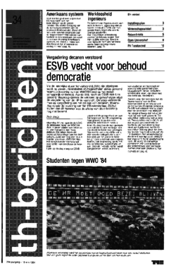 Voorzijde van magazine: TH berichten 34 - 18 mei 1984