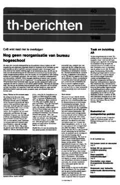 Voorzijde van magazine: TH berichten 40 - 15 juni 1979