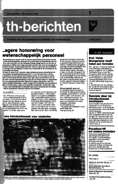 Voorzijde van magazine: TH berichten 1 - 26 juni 1981