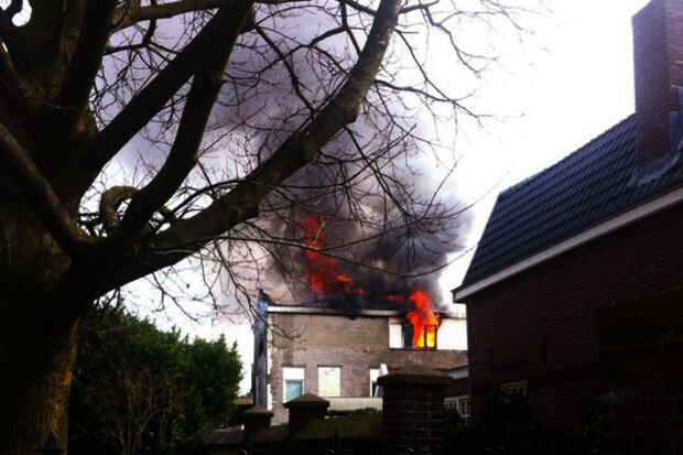 Fire in student house De Vriesstraat