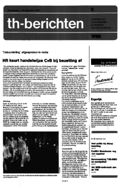 Voorzijde van magazine: TH berichten 6 - 29 september 1978